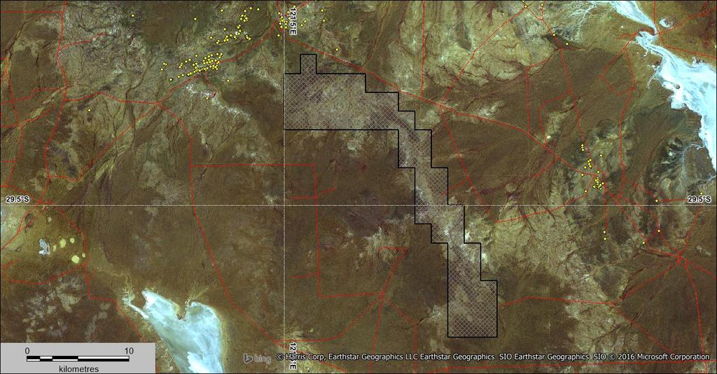 Figure 7 Satellite image of the Jungle Hill project,