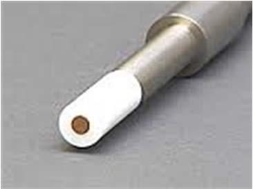 Rotating disc electrode (RDE) The RDE is constructed from a disk of electrode material (e.g. gold, glassy carbon or platinum) imbedded in a rod of insulating material (e.g. Teflon).