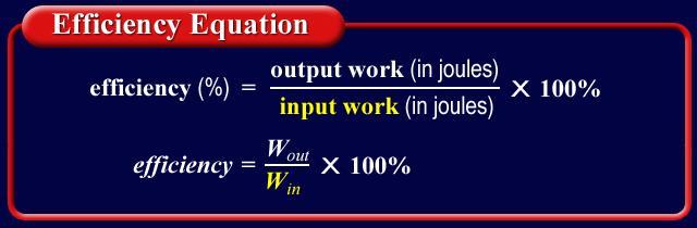 2 Using Machines Calculating Efficiency To calculate the efficiency of a machine, the output
