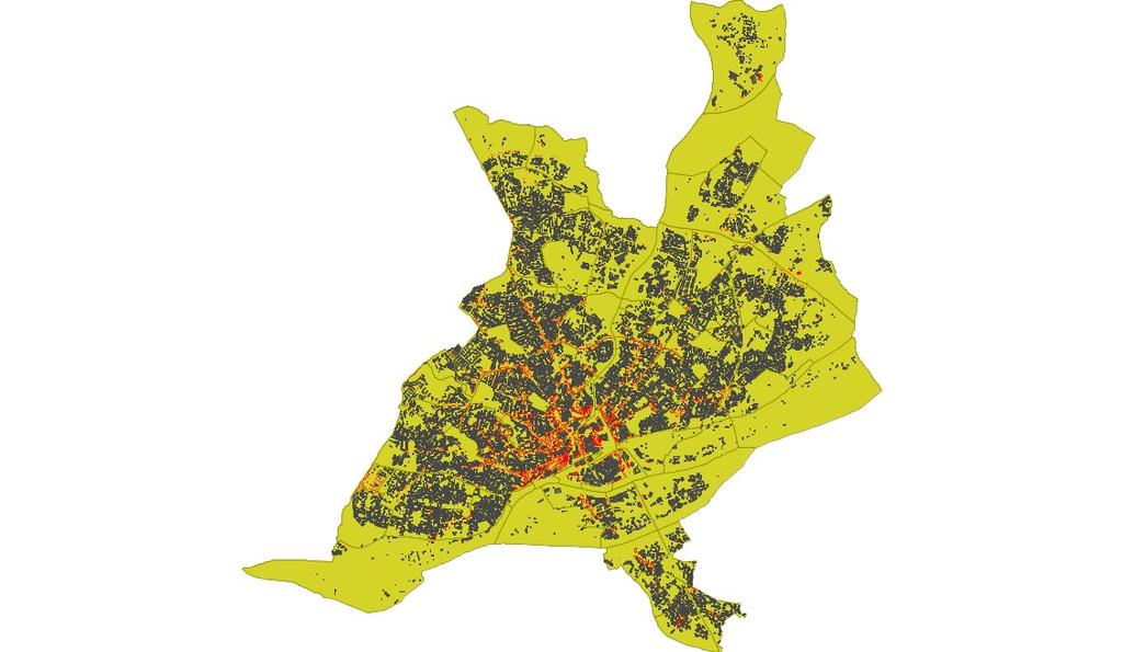 Application Study of Nantes urban mobility plans scenarios Results : Map of