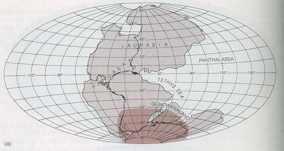 The breakup of Pangea The different stages are given at the figures bellow.