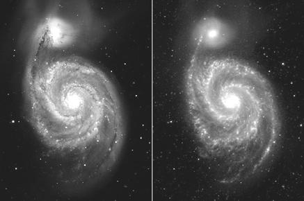 (VLT) Grand design spiral M51 Whirlpool Outlining
