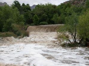 July 31/Aug1, 2006 Rainfall totals: Upper Sabino 8-10 Molino Basin 5-6 Lower Sabino 2 Sabino Stream Gauge peak: