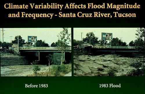 How Much in 1983 Flood? 1983 flood: 884,900 acre feet (af) How many years does that water Tucson? 325,851gal. 1person day 884,900 af 1af 160 gal 1yr 365 day 1Tucson 500,000peo.