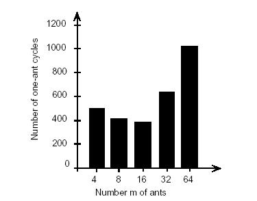 Število ciklov z eno mravljo OPTIMALNO ŠTEVILO MRAVELJ ZA SISTEM