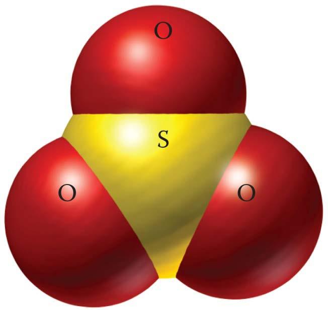 Electron Dot Formula for Sulfur Trioxide, SO 3, Continued 3. Place the remaining electron pairs around the oxygen atoms to complete each octet. 4.