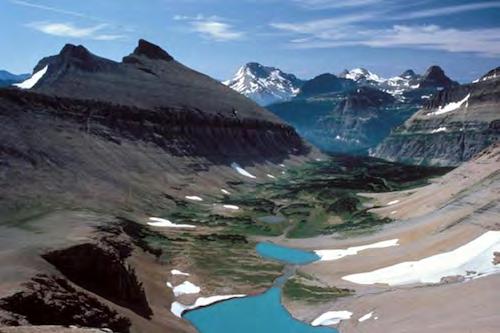 Glaciated Valleys Prior to glaciation, mountain valleys are typically