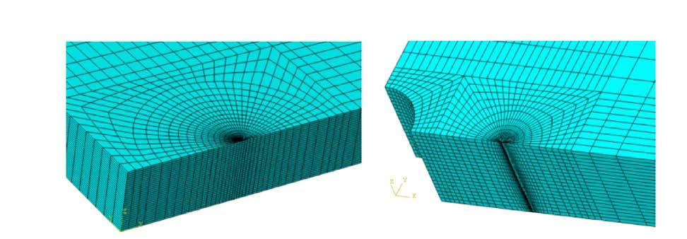 The material properties have been assumed nonlinear (Fig. 2); elastic-plastic analyses of the model have been performed by using Abaqus ver. 6.11 code.