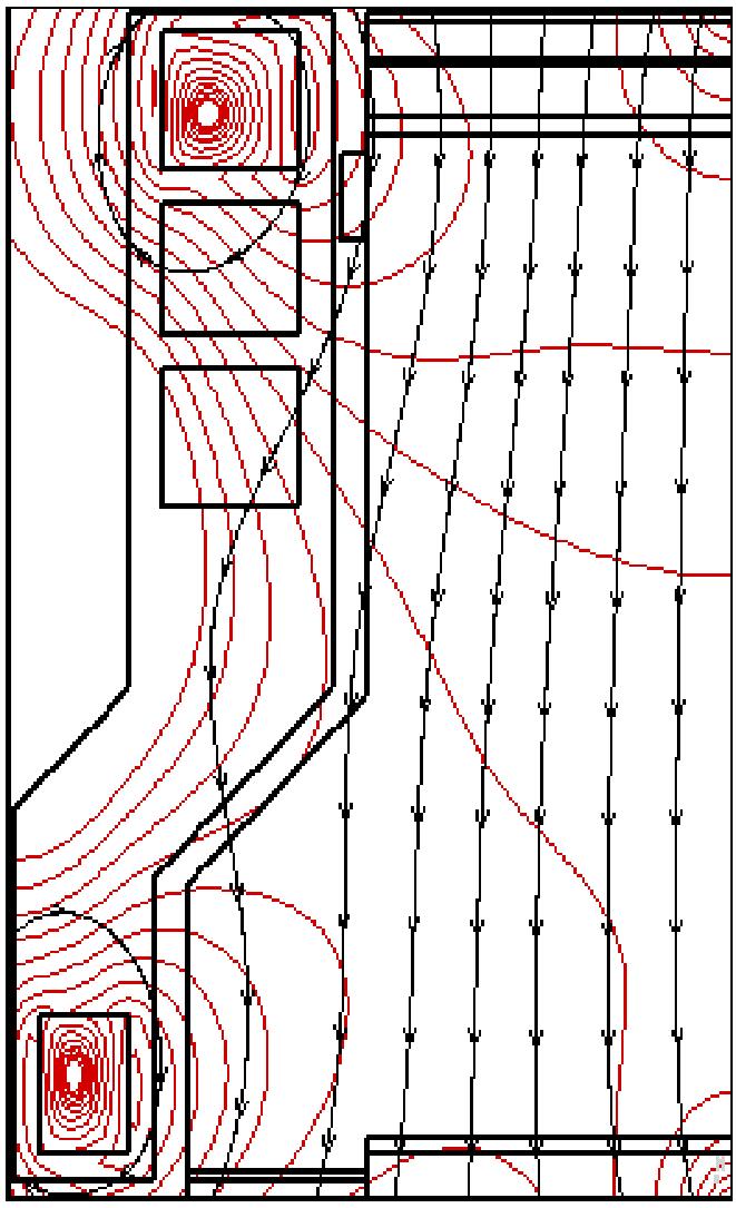 45 GHz, occurs at 875 gauss. 2 Height (cm) Schematic of the magnetic flux density in the downstream of the reactor chamber.