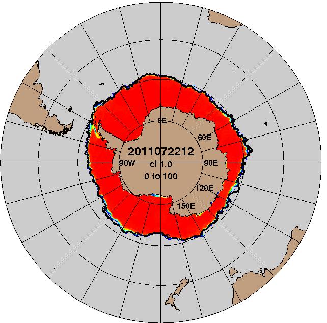 Global HYCOM/NCODA/CICE in the southern hemisphere Sea ice