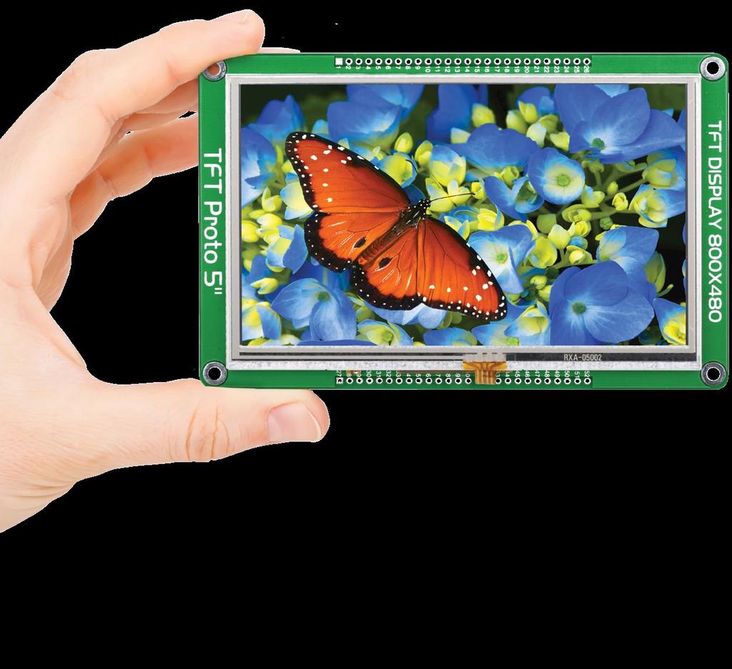 Introduction to TFT Proto Figure : TFT Proto board TFT Proto enables you to easily add a touchscreen display to your