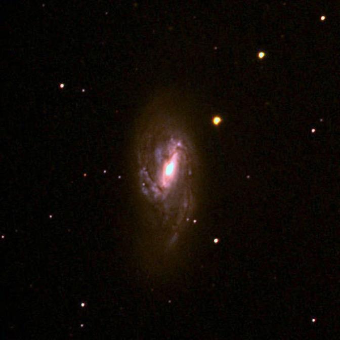 M66 in Leo 3 images were combined into this stacked image Data obtained by