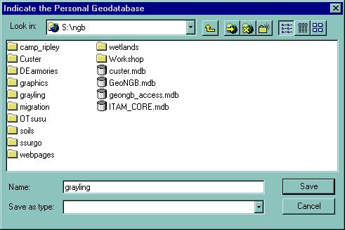 Geodatabase Builder Database Creation CREATE GEODATABASE - this menu item is used to create a new Personal Geodatabase which can then be populated with SDSFIE data attributes