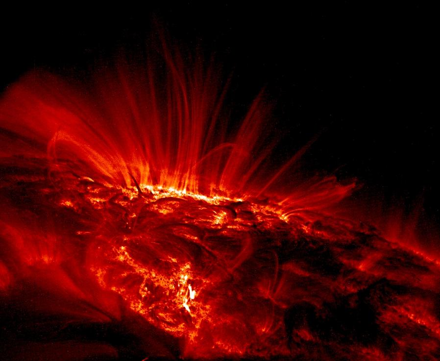 Close-up view of sunspot