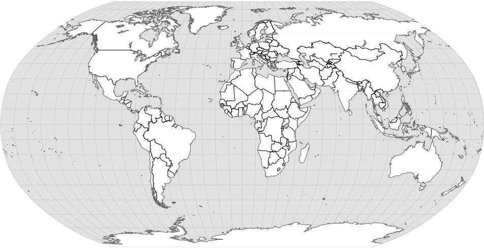 Map 13: World Regions (Big Picture) This map will be colored based on region not state (country). Each REGION must be a single color.