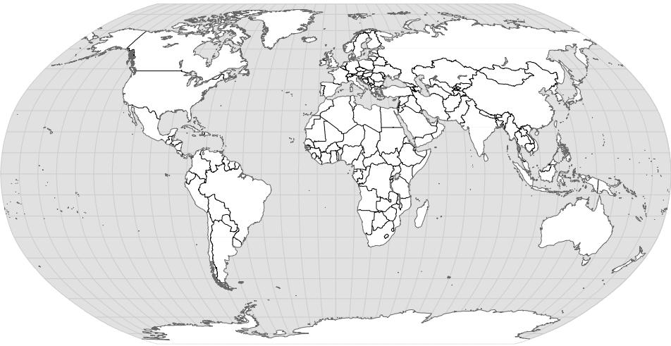 Map 14: World Regions (Closer Look) This map will be colored based on region not state (country). Each REGION must be a single color.