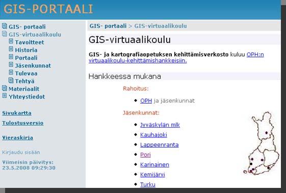 The Finnish GIS Education Portal Teaching material Slideshows for