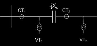 Series Capacitors On Line Protection Relaying Location of Instrument Transformers Line Side (CT2 and VT2): Protection is less subject to possible voltage inversion conditions for line faults; however