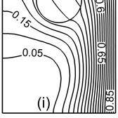 Isotherms for the BT configuration at (i) R = 0.5, (ii) R = 1.