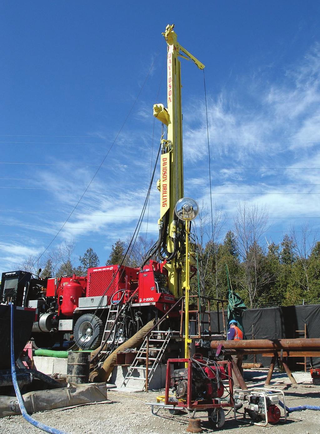 DRAFT Rotary drilling What equipment is used? Boreholes are drilled using a conventional truck-mounted or track-mounted rotary drill rig.