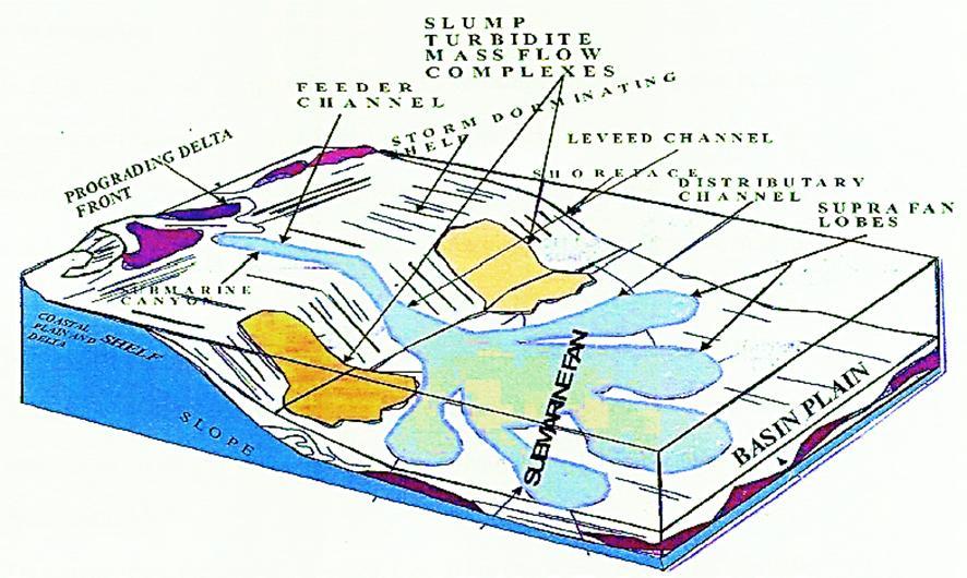 196 Figure 15: Conceptualized Depositional Model of Clastic Deposits in the Eastern Part of Deep Offshore, Niger Delta.