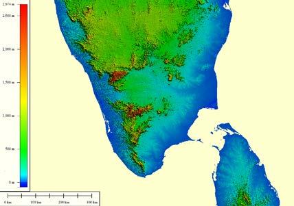 Motivation Topography depicting the Western Ghats The occurrence of rainfall in Peninsular India is never uniform owing to several reasons.