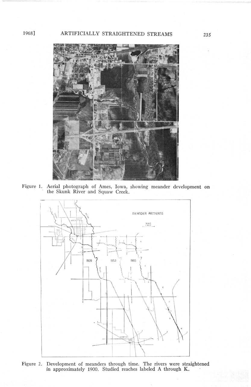 Proceedings of the Iowa Academy of Science, Vol. 75 [1968], No. 1, Art. 34 1968] ARTIFICIALLY STRAIGHTENED STREAMS 235 Figure 1.
