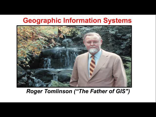 (Refer Slide Time: 03:13) This was the term which was given by a person, whose name is Roger Tomlinson, who is also known as now a day as father of GIS.