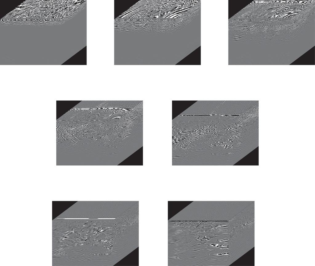 Anisotropic prestack exploding reflector 9 a) b) d) f) c) e) g) Figure 7 Snapshots of the imaging process of the VTI wavefield in the prestack domain starting with time equal to.