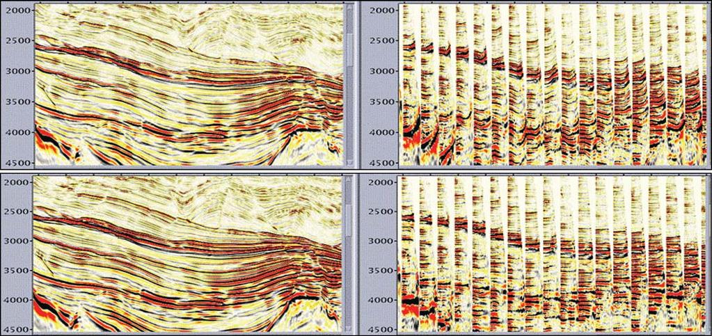 TechLink August 2008 Page 4 Results Continued from Page 3 tomography there was still residual moveout due to unresolved local velocity anomalies associated with a rugose water bottom, slump