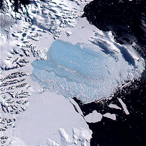 Background Peninsula ice shelf disintegrations,
