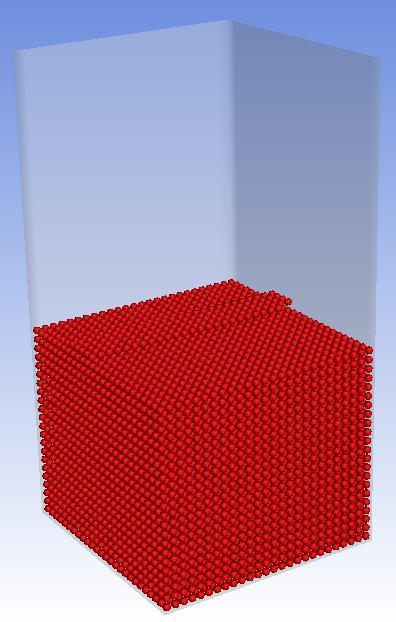 31 Fluidized Bed: Base Case Dimension 0.2 * 0.2 * 0.4 m cube. 16K Hex cells. BC Bottom: Velocity Inlet=0.