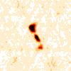 126 B.34 SDSS J114958.70+411209.4 Figure B.34: The 3 x 3 radio image (top) of SDSS J114958.70+411209.4 shows a bright core source and two lobes, the northern with lower flux.