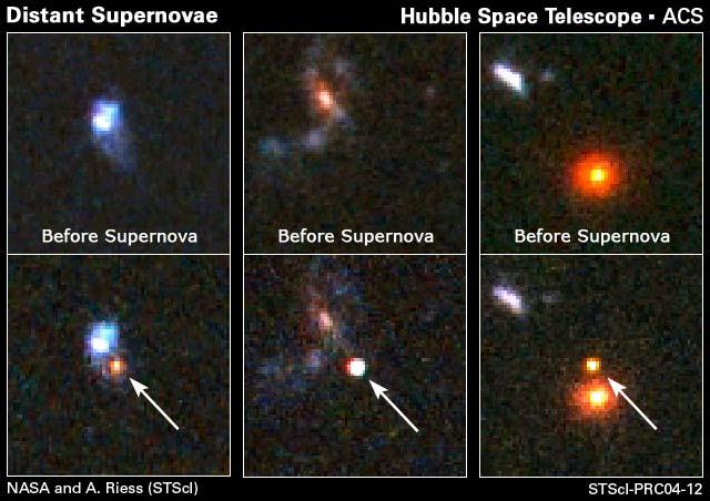 Physics 11 December 4, 009 Today Supernovae revisited Galaxy Rotation Curves Dark Matter & Dark Energy Scaling Factor a(t) Course Evaluations Type Ia Supernova Observations Distant supernovae are