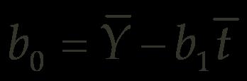 Trend Projection Using the method of least squares, the formula for the trend projection is: Y t = b 0 + b 1 t.