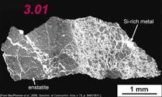 Mineralogy and Texture: EH3-4 chondrite Oxygen Isotopes: Plots on terrestrial fractionation line near sample 5.