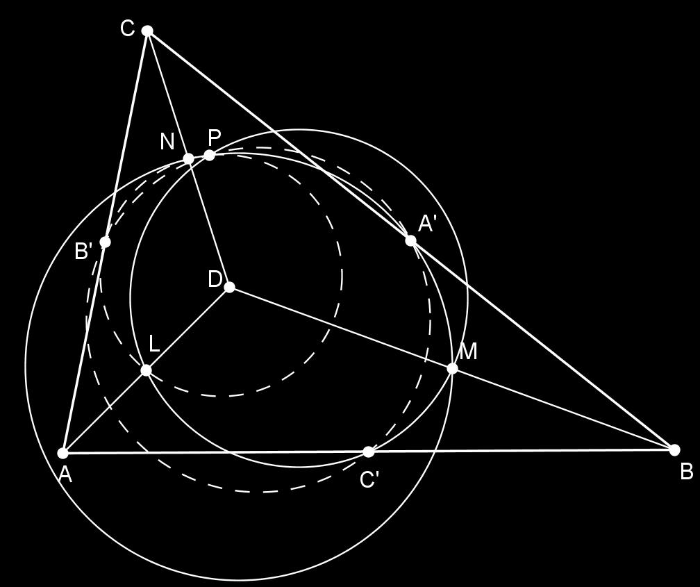 POGLAVLJE 3. SVOJSTVA FEUERBACHOVE TOČKE 42 Definicija 3.8. Neka je dan trokut ABC i točka P. Neka su P 1, P 2 i P 3 nožišta okomica iz točke P na pravce BC, CA i AB redom.