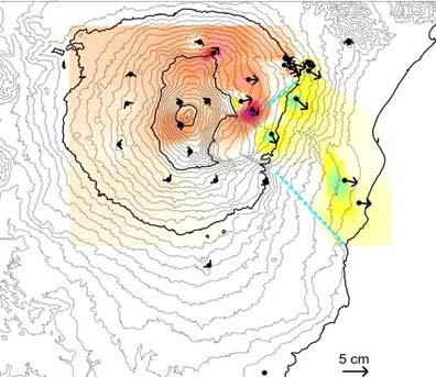Surveys Displacement vectors from the 3 GPS surveys carried