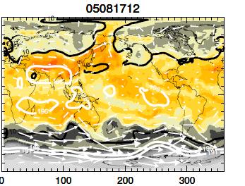 Quasi-horizontal water vapor transport August 12, 2005, 400K ~16 km August 17, 2005, 400K The monsoon represents