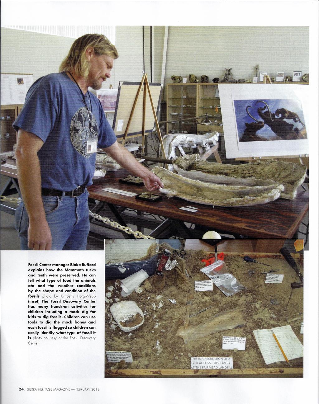 Fossil manager Blake Bufford explains how the Mammoth tusks and teeth were preserved.