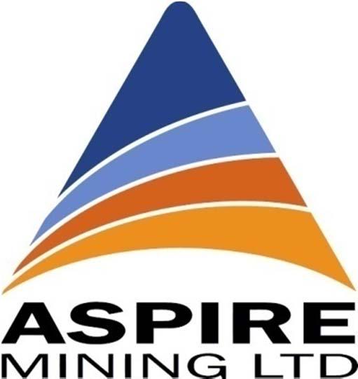 Contact details Aspire Mining Limited ABN: 46 122 417 243 ASX Code: AKM Unit 2, 454 Roberts Road, Subiaco, Western Australia, 6008 Web: www.