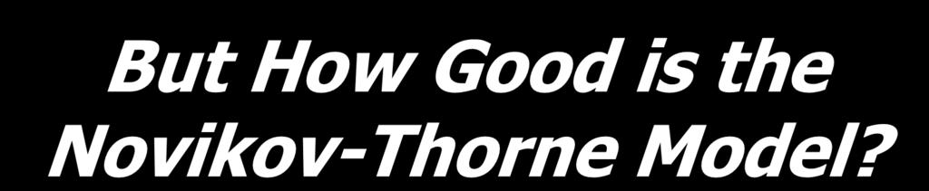 But How Good is the Novikov-Thorne Model?