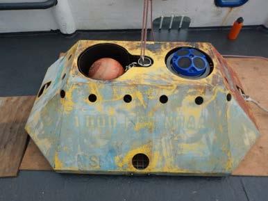 Figure 2. An example of one type of bottom mounted platform (left) and subsurface buoy mount (right) used for deployments.