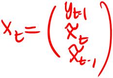 2 A simple model for y t given the past is an autoregressive model: y t = θy t 1 + ɛ t.
