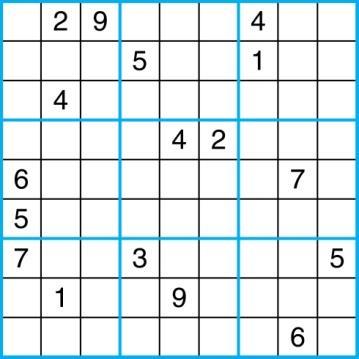 Sudoku A Sudoku puzzle is represented by a 9 9 grid made up of nine 3 3 subgrids, known as blocks.
