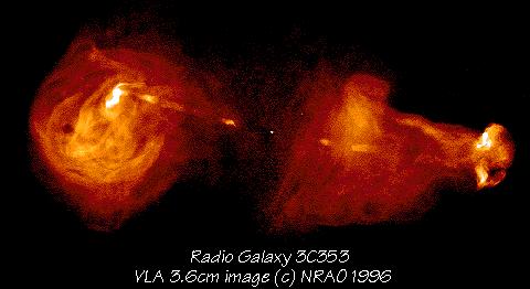 Bottom: radio image, by Rick Perley et al.