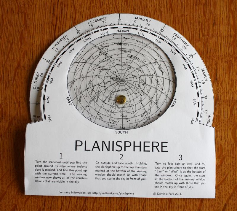 Planisphere Usage I Planisphere: celestial map turnable to tune date and time I