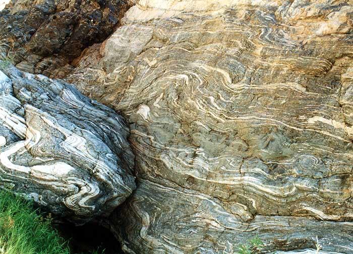 Sedimentary: formed by accumulation and compression