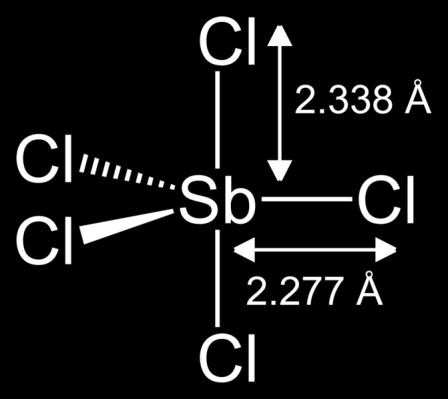 76 g/mol of Sb = 0.34 moles of Sb A ratio of 1.72:0.