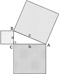 31. Given: ΔABC is a right triangle There are 3 shaded squares with sides a, b, and c, respectively.